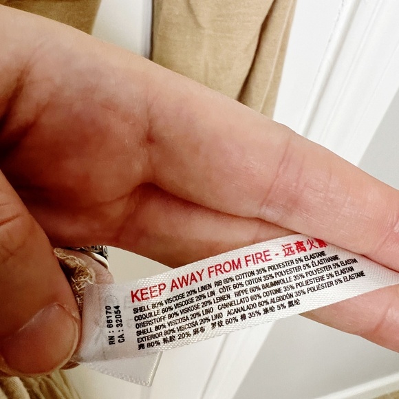 Free People Beach Jilly Midi Maxi Dress  Size M  Tan beige oversized linen - Picture 6 of 9